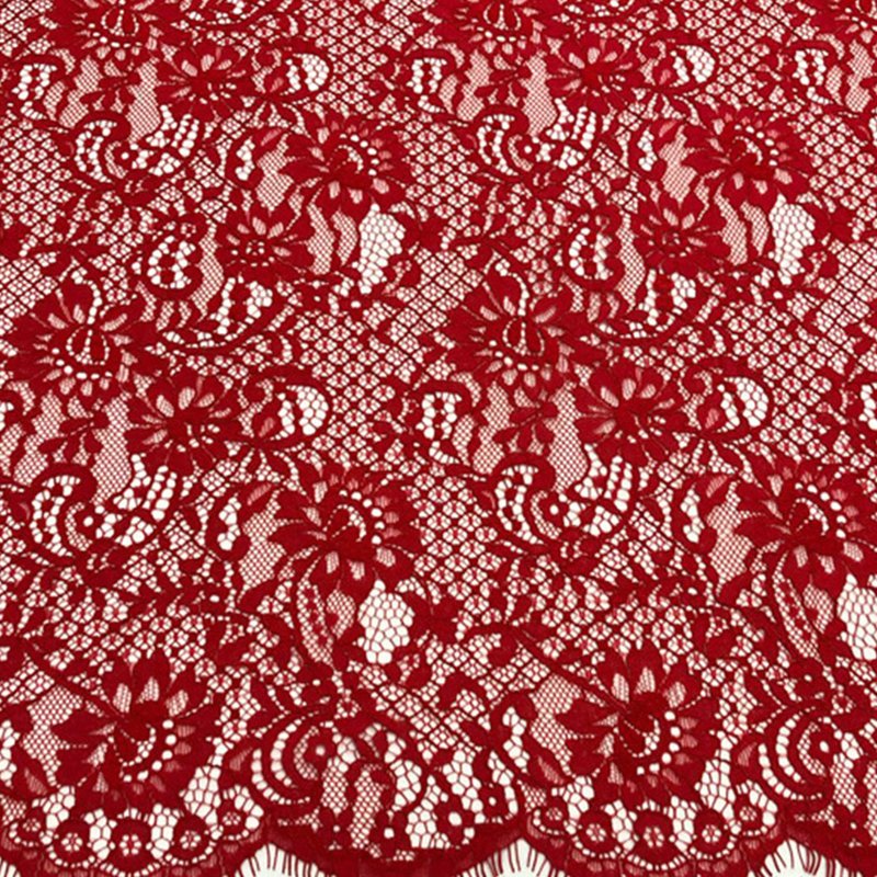 Dress Eyelash Placement Lace Fabric for Women's Wear Wholesale Supplie 12